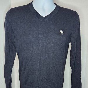 Abercrombie & Fitch V-Neck Sweater, Black, XS